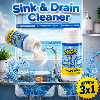 3x1 ¡Mega Promo! Súper Destapador de Cañerías Turbo Drain™- Destapa absolutamente TODO.