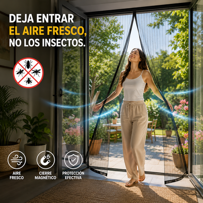 Cortina Mosquitera Magnética © – Aire Fresco Sin Insectos, Instalación en Minutos