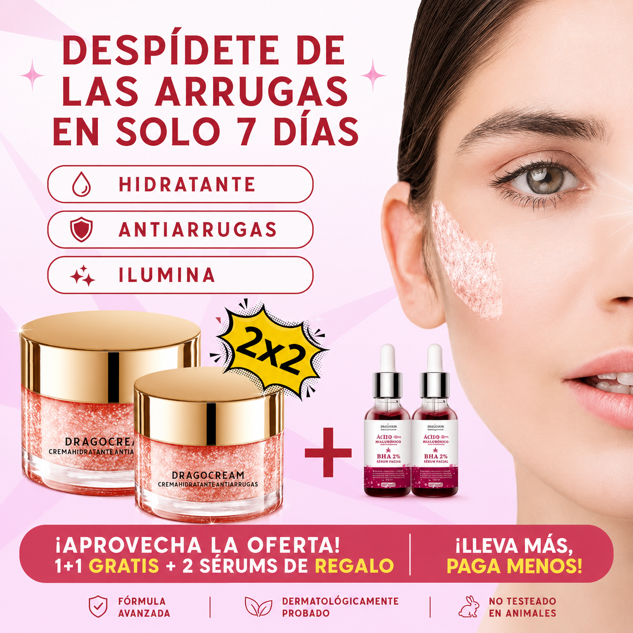 DragoCream con Retinol | La misma piel, 10 años más joven | Promoción 2x2 solo por hoy