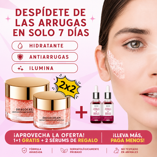 DragoCream con Retinol | La misma piel, 10 años más joven | Promoción 2x2 solo por hoy