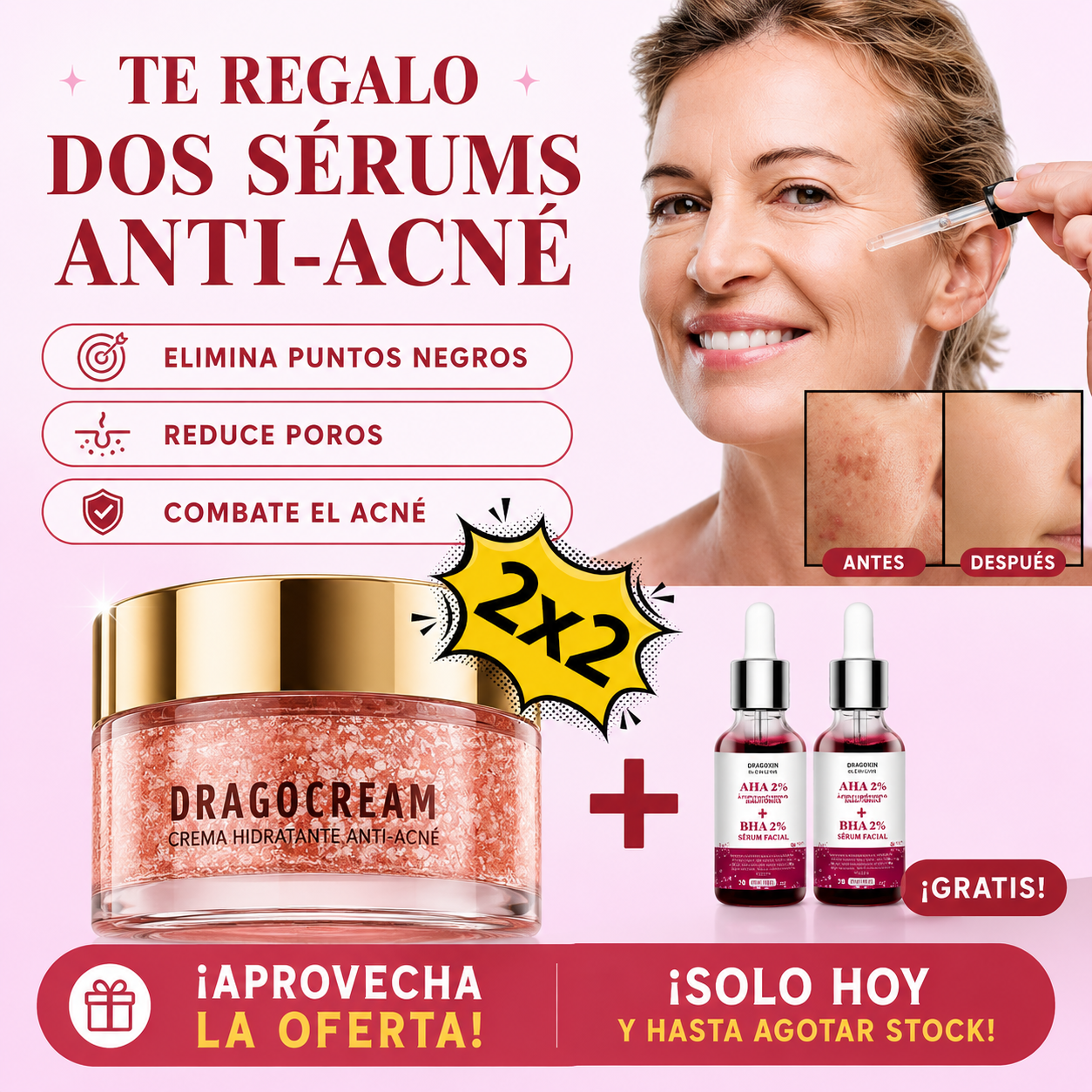 DragoCream con Retinol | La misma piel, 10 años más joven | Promoción 2x2 solo por hoy