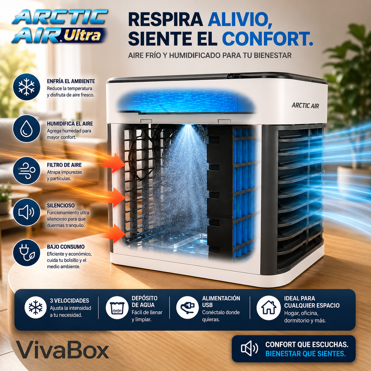 Arctic Air Ultra™ - El Mini Enfriador que Refresca tu Casa sin Gastar de Más