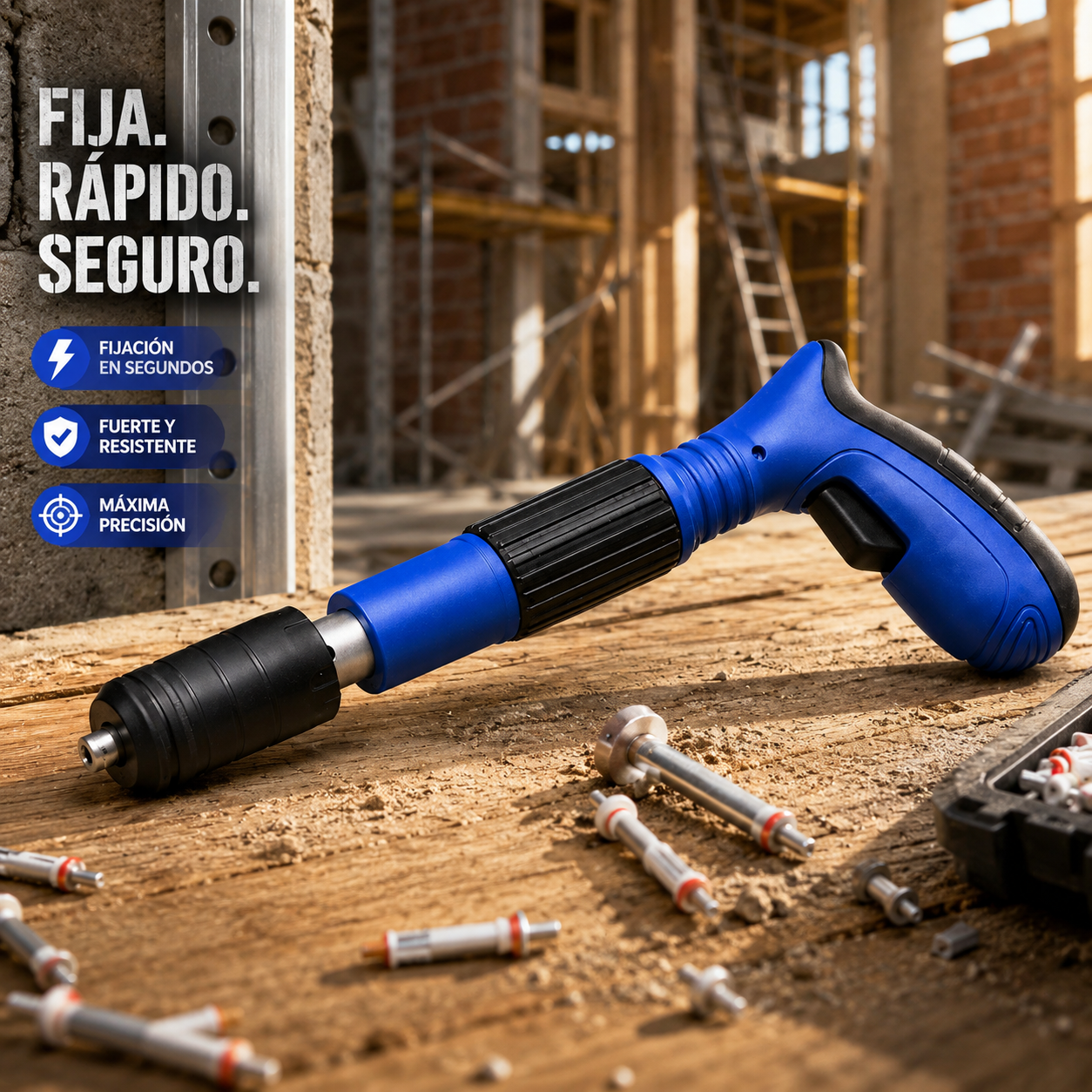 Pistola de Clavos Rápida™  Fija en Segundos + 50 Clavos de Regalo  Stock Limitado