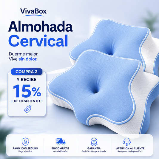 Almohada Cervical Ergonómica Premium - 15% de descuento al comprar 2 unidades